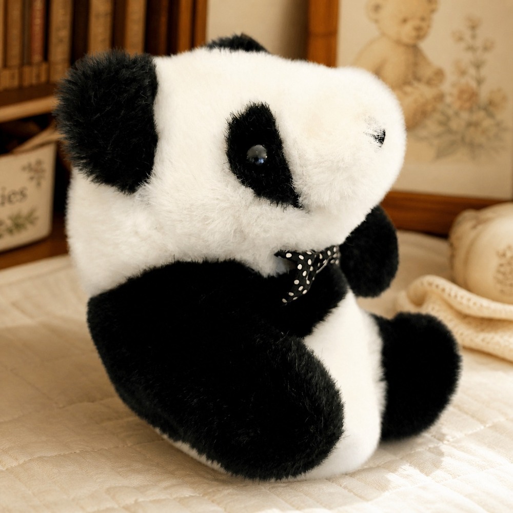Gund 1985 Domino #2025 Panda Plush Original Ear & Tush Tags Korea 8" Tall